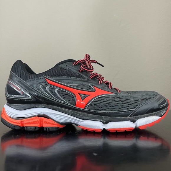 Mizuno Wave Inspire 13 Size 8 Gray Orange Athletic Running Shoes Women's US - Picture 5 of 11